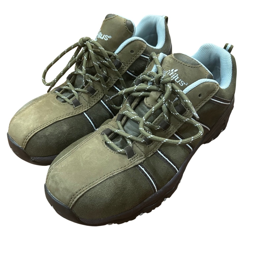 Nautilus Safety Footwear Women Olive Green Composite Toe EH Shoes N1758 Size 10M